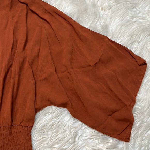 Forever 21 Tunic Blouse size small Rust brown Color - Picture 6 of 11
